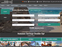 Tablet Screenshot of cruiseandvacationrewards.com